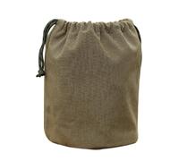 Toyvian Drawstring Canvas Storage Bag Military Green for Outdoor Wilderness Camping and Utensil Organization