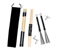 Toyvian Drum Stick Wrench for Tuning Includes Wire Brush and Drum Stick Accessories for Instrumentalist Use