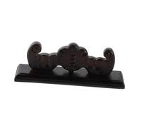 Toyvian Dual Slot Wooden Rack with Artistic Design Secure Holder for Two Bamboo Flutes and Wooden Pens Stylish Desktop Organizer for Home Decor and Practice