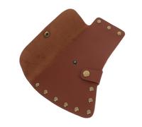 Toyvian Durable PU Head Cover Protective Sleeve Firewood Protector for Outdoor Camping Bbq Picnic Party Accessories Brown Large