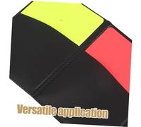 Toyvian Durable Soccer Referee Card Set with Red and Yellow Cards Convenient Notebook and Pencil for Accurate Match Recordkeeping Suitable for Casual School and Professional Football