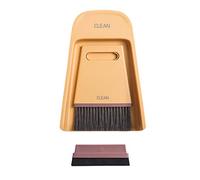 Toyvian Dust Pan and Brush Mini Hand Broom and Dustpan Set Dust Pan Brush Set for Table Desk Countertop Key Board Cat Dog Pets (Yellow)