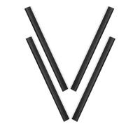 Toyvian Dustpan Replacement Strips for Repair 4pcs Black Dustpan Edge Bars , Facilitates Debris Gathering , for Home Cleaning Accessories