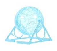 Toyvian Dwarf Hamster Running Ball with Stand, Small Animal Exercise with Smooth Edges, 12cm Plastic round Wheel for Hedgehogs, Gerbils and Other Small Pets Enrichment Random Color