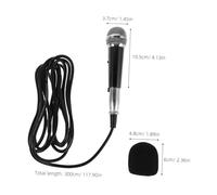 Toyvian Dynamic Wired Microphone Portable Handheld Metal Mic for Singing Music Recording Outdoor Ktv Speaker Mixer Amplifier with Clear Sound Full Metal Body Black Silver