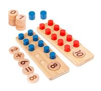 Toyvian Early Teaching Wooden Number Cognitive Educational Math Playthings for Preschoolers Counting Teaching Tools Gift for Age