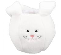 Toyvian Easter Bunny Headband Plush Bunny Basket for Easter Decor Festive Treat Basket for Boys and Girls Hand Festival for