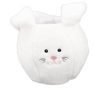 Toyvian Easter Bunny Headband Plush Bunny Basket for Easter Decor Hand Festival Basket Hamper