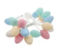 Toyvian Easter Egg String Light LEDs Battery Operated Crackled Shell Design Decorative LED String Lamp for Bedroom Party Festival Holiday Indoor Use