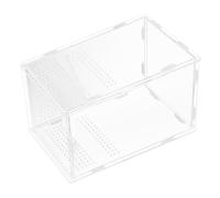 Toyvian Easy to Assemble Portable Acrylic Reptile Enclosure for Lizards Stick Insects and Spiders Ventilated Breeding Box for Observation and Transport