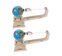 Toyvian Educational Gravity Science Experiment Kit with Wooden Earth and Moon Models for Kids Stem Physics Puzzle Toys Hands-on Science Learning Set - 2 Kits for Ages Toddlers and Children