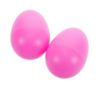Toyvian Egg Shaker Eggs 2pcs Plastic Shaped Shaker Small Pink Sensory Toys for Auditory Development Music and Dance Activities Preschool Learning Children