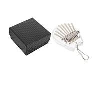 Toyvian Eight Tones Thumb Kalimba Acrylic Finger Piano Light Weight Easy to Carry Simple Musical Instrument for Professionals and Beginners