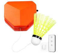 Toyvian Electric Badminton Rebound Trainer Set - Portable Solo Practice Trainer with Remote Control, Nylon Shuttlecocks & Elastic Cords - Perfect for Indoor & Outdoor Garden Play