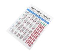 Toyvian Electric Bass Chord Chart Durable Coated Learning Guide for Beginners Essential Reference for Electric Bass and Guitar Chords Practice Tool