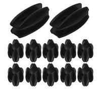 Toyvian Electric Fence Insulators 20 Pcs Black Plastic Material with Precision Design and High Compatibility for Electric Fence System for Outdoor Agricultural Fencing Applications