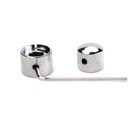 Toyvian Electric Guitar Bass Volume Knobs Dual Knurled Strong Metal Shell Replacement for Broken Dirty or Old Knobs 6mm Fit