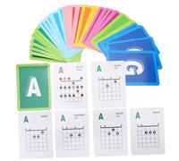 Toyvian Electric Guitar Chord Chart Set 49pcs Wall Poster Reference Guide for Six-String Guitar Learning