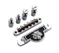 Toyvian Electric Guitar Chrome Bridge Tiger Head Roller Saddle Locking Full Harmonics Included