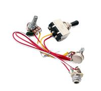 Toyvian Electric Guitar Guitar Wiring Harness Prewired Wiring Harness Kit 1 Volume 1 Tone 500K Pots 1T1V Gu204 Low Noise Toggle