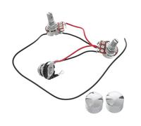 Toyvian Electric Guitar Wiring with A500k and B500k Potentiometers, Silver Copper Socket, Easy to Install and Remove, and Metal Materials, Suitable for Electric Guitar