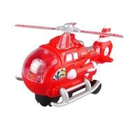 Toyvian Electric Helicopter with Luminous Cartoon Design Musical Sound Effects Build for Boys Portable Assembly Plaything for Imaginative Fun and Skill Development
