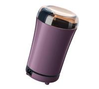Toyvian Electric Mini Coffee Grinder for Household Use Purple UK Plug Stainless Steel Burr Grinder One-Touch Operation for Coffee Beans Spices Nuts Grains with Transparent Cover