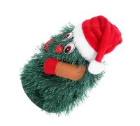 Toyvian Electric Musical Rotating Tabletop Christmas Tree for Interactive Singing Xmas Doll with Holiday Tunes Friendly Animated Xmas Party Decoration