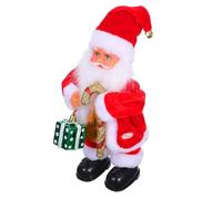 Toyvian Electric Musical Santa Doll with Tunes Safe Christmas for Holiday Decor Festive Party Favor for Home Office Car and Table Display