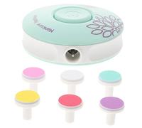 Toyvian Electric Nail Trimmer Nail Sharpener Kit for Adults and Babies 6 Mint Green Grinding Heads Infant Pedicure Clippers for Safe Manicure and Pedicure