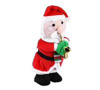 Toyvian Electric Santa Claus Saxophone Christmas Supplies Singing Musical Plaything Festive Decoration for Party Desktop Ornament