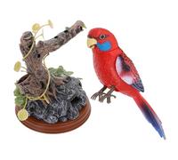 Toyvian Electric Simulation Bird Ornament Plastic Garden Decor with Voice Control and Realistic Sound Moving Bird Craft Adornment for Lawn Decoration Natural Outdoor Accent