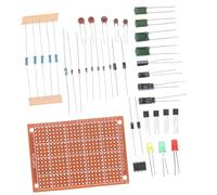 Toyvian Electronics Foundation Kit with Breadboard and Soldering Practice Board for Beginners Components for Interactive DIY Electronic Projects and Skill Training