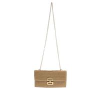 Toyvian Elegant Beige Lady Clutch Bag with Chain Strap, Classic Polyester and Metal Material, for Wedding and Dancing Party, Simple Chic Design for Women