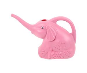 Toyvian Elephant Watering Can Sturdy and Large Capacity with Long Spout 2pcs 2l Capacity Plastic Watering Pot Pink Kettle for Indoor and Outdoor Plants