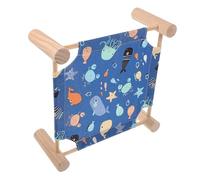 Toyvian Elevated Pet Bed Wooden Rack for Hamster Guinea Pig Chinchilla Rabbit Bedding Decorative Sleep Bed for Small Animals Easy to Clean Machine Washable