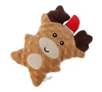 Toyvian Elk Gingerbread Man Toy Plush Dog Toy for Puppies Interactive Pet Bite Festive Stuffed Animal for Christmas Holiday Seasonal Decoration