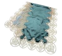 Toyvian Embroidered Piano Cover for Electronic Organ Peacock Blue Half Dust Cover Cloth Protects against Debris and Sunlight Elegant Lace Design Durable and Washable