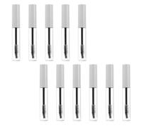 Toyvian Empty Mascara Tubes 11pcs 10ml White round Plastic Cosmetic Bottles Refillable DIY Eyelash Cream Containers for Makeup Supplies and Castor Oil Storage