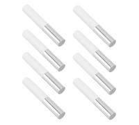 Toyvian Empty Mascara Tubes for Lip Gloss and Liquid Cosmetics 8pcs with Wand 10ml Refillable Plastic Containers Matte Silver Tube and White Sl yelash Bottles for Makeup Bag