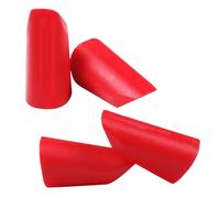 Toyvian Ergonomic Anti-slip Rubber Barbell and Dumbbell Grips for Bench Press Training at Home, 4pcs Fitness Hand Support Sleeves for Weightlifting and Strength Training