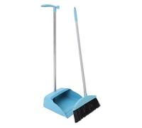 Toyvian Ergonomic Broom and Dustpan Set with Soft Bristles and Long Handle Heavy Duty Cleaning Tool for Indoor Home Office and Dorm Use Gentle Surfaces and Easy