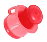 Toyvian Ergonomic Lightweight Plastic Potty with Handle Portable Urinal for Travel and Camping Safe Pink Bucket Toilet