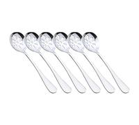 Toyvian Ergonomic Stainless Steel Slotted Utensils 6 Pcs Set for Restaurant, Hotel, and Family Dinner Serving
