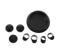 Toyvian Ethereal Drum Silicone Accessories Set with Sound Dampening Cover and Finger Sleeves, Black Antislip Foot Pads for Noise Reduction and Vibration Control, for Drum Practice