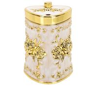 Toyvian European Style Retro Toothpick Box Decorative Organizer with Embossed Rose Design Small Toothpick Container for Kitchen Restaurant Home Use Practical Idea