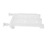 Toyvian Expandable Retractable Tension Shelf Organizer 24cm Wide 29-46cm Length White Steel Abs Pp Easy to Fix and Remove Increase Storage Space for Wardrobes and Kitchens