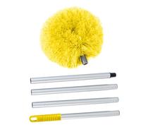 Toyvian Extendable Fan Duster with Aluminum Handle for Ceiling Fan Blades and High Places Lightweight Ergonomic Web Remover and Dusting Wand with Hanging for Easy Storage and Efficient