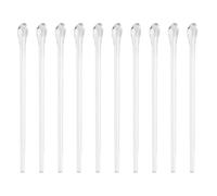 Toyvian Eyeglass Temple Tips Replacement Parts Super Lightweight Plastic Protective Covers 10pc in Silver for Glasses Temple for Daily Wear and Outdoor Activities