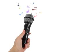 Toyvian Fake Microphone Prop for Kids - 6. 4" Plastic Microphone Pretend Play Mic Toy for Reporter Interview, Karaoke Stage Performance, Halloween Christmas Party Costume Favors